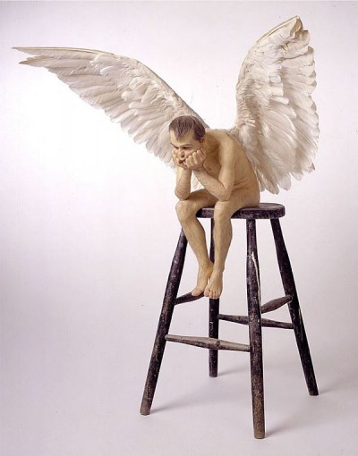 RON MUECK, Angel, 1997, Silicone rubber and mixed media.