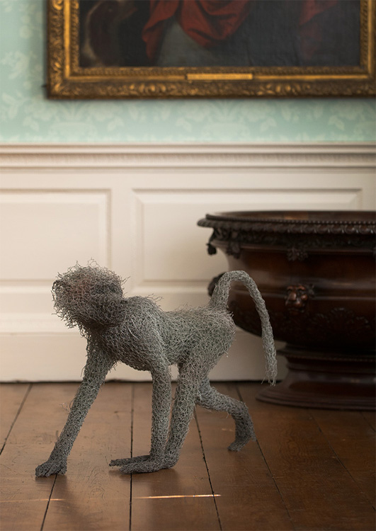 Kendra Haste – Baboons – Sculptures grillage / Galvanised wire
