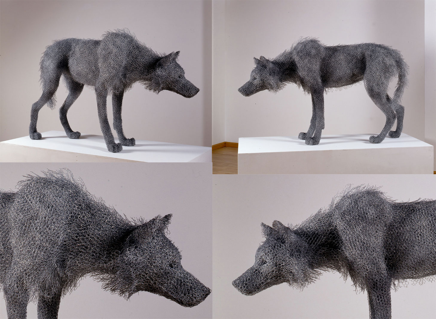 Kendra Haste – Timber wolf – Wire sculpture